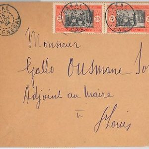 45188 - SENEGAL -  POSTAL HISTORY: COVER with nice postmark: SAKAL 1934