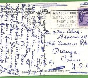 af3704 - CANADA  - POSTAL HISTORY - POSTCARD - Sports ROWING Canoes - 1958