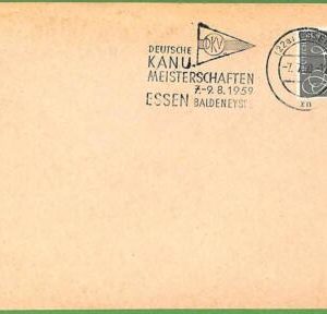 af3716 - GERMANY - POSTAL HISTORY - Postcard - ROWING Canoes - 1959