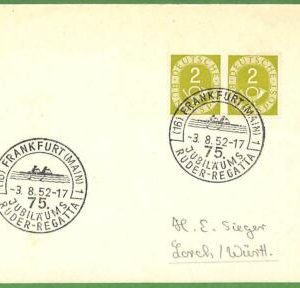 af3721 - GERMANY - POSTAL HISTORY - Card - ROWING Canoes - 1952