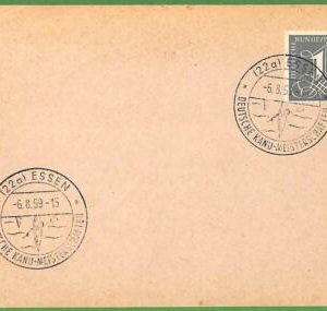 af3715 - GERMANY - POSTAL HISTORY - Postcard - ROWING Canoes - 1959