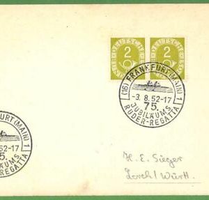 af3720 - GERMANY - POSTAL HISTORY - Card - ROWING Canoes - 1952