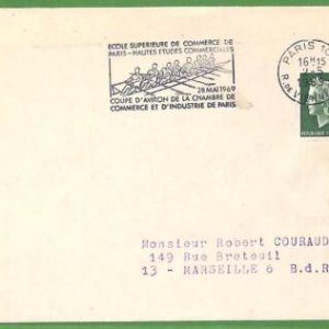 af3736 - FRANCE - POSTAL HISTORY - Cover - ROWING Canoes - 1969
