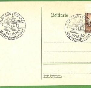 af3726 - GERMANY - POSTAL HISTORY - Postcard - ROWING Canoes - 1938