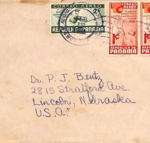 ad6313 - PANAMA - Postal History - COVER to USA 1938 - Sport BASEBALL basketball