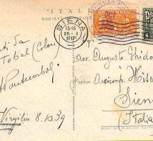 ad6311 - PANAMA  - Postal History -  POSTCARD  to  ITALY  1939 - Medicine CANCER