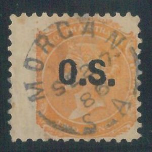 78563  - South  AUSTRALIA - STAMP  -  SERVICE STAMP with nice MORCAN postmark