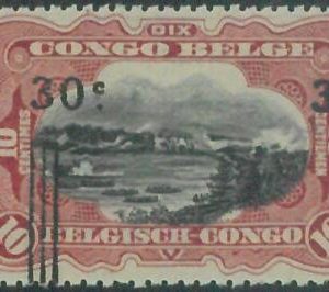 88029 - BELGIAN CONGO  - Collectible STAMP - # 89B  Shifted Overprint MNH