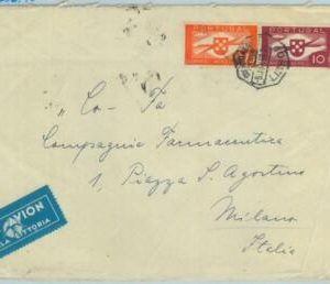 84162 - PORTUGAL - Postal History -  AIRMAIL COVER to ITALY  1940 - Ala Littoria