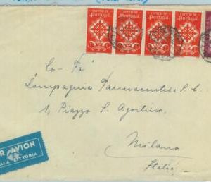 84164 - PORTUGAL - Postal History -  AIRMAIL COVER to ITALY  1940 - Ala Littoria