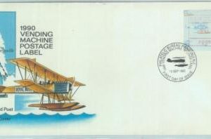 84399 - NEW ZEALAND - Postal History - FDC COVER 1990 Airplanes FRAMA LABEL