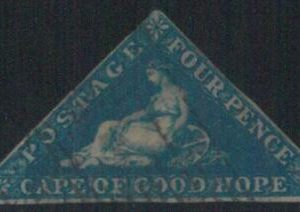 78568 - CAPE of GOOD HOPE -  Postal History - STAMP:  SG # 2 deep blue  USED