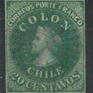 78665 - CHILE - Postal History - STAMP -  Yvert  #  10 very fine  USED - LUXURY