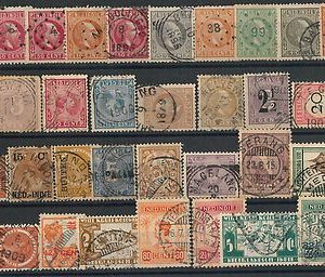 60901 -  DUTCH INDIES - STAMPS:  lot of  USED  STAMPS -  nice POSTMARKS