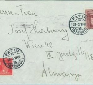 66947 - TURKEY - Postal History -   COVER  from FATIH to AUSTRIA 1940 - CENSORED