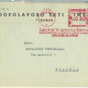 90471 - ITALY - POSTAL HISTORY - RED Mechanical Postmak: COMMUNICATIONS 1939