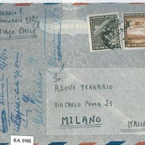 SA0162  - CHILE  - POSTAL HISTORY  -  AIRMAIL COVER to ITALY - 1953