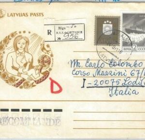 69046 - RUSSIA / LATVIA - POSTAL HISTORY - Mix franking on COVER to ITALY - 1991