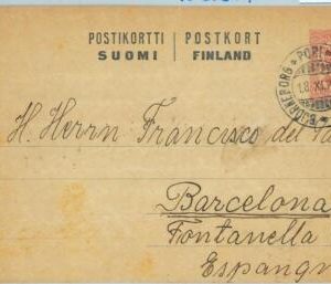 95490  - FINLAND - Postal History - POSTAL STATIONERY COVER nice postmark 1920