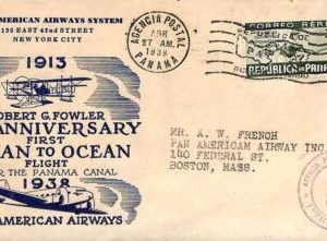 ad6316 - PANAMA - Postal History - EVENT COVER 1938 Pan Am CANAL FLIGHT An.
