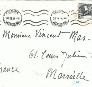 71724 - FINLAND - Postal History -  COVER to FRANCE  1936