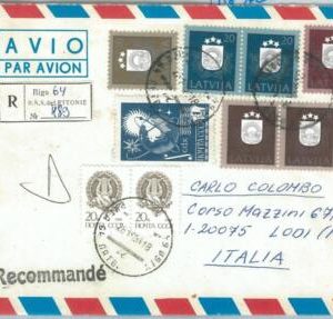 69044 - RUSSIA / LATVIA - POSTAL HISTORY - Mix franking on COVER to ITALY - 1991
