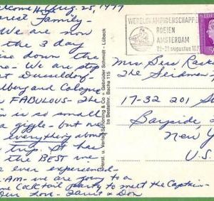 af3762  - Netherlands - POSTAL HISTORY - Postcard - ROWING Canoes - 1977