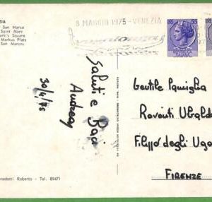 af3756  - ITALY - POSTAL HISTORY - Postcard - ROWING Canoes - 1975 (RR)