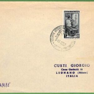 af3761  - ITALY - POSTAL HISTORY - Cover - ROWING Canoes - 1953