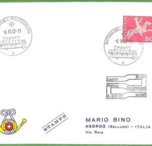 af3746 - SWITZERLAND - POSTAL HISTORY -  Cover - ROWING Canoes - 1962
