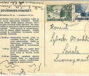 71736 - FINLAND - Postal History - Nice POSTCARD - 1939
