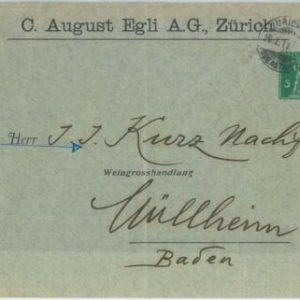 77853 - SWITZERLAND - Postal History - Private Stationery COVER  1911  - Wine