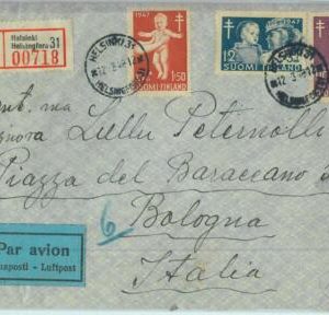 95507 - FINLAND - Postal History - REGISTERED AIRMAIL COVER  1946 - MEDICINE