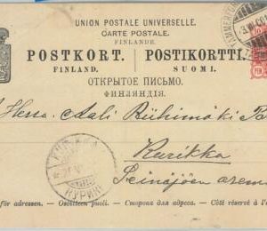 66692 - FINLAND - Postal History - POSTAL STATIONERY CARD  1900