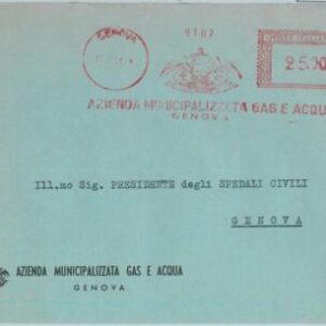 90461 - ITALY - POSTAL HISTORY - Red ADVERTISING Postmak: GAS & WATER Griffin