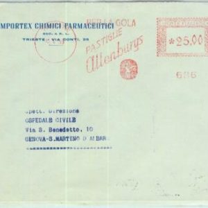 90465 - ITALY - POSTAL HISTORY - Red ADVERTISING Postmak: MEDICINE sweets 1955