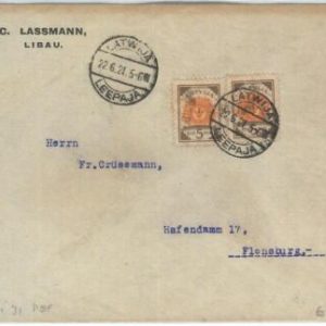69034 - LATVIA - POSTAL HISTORY - COVER to  GERMANY 1921