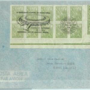 67862 - BRAZIL - POSTAL HISTORY -  POSTMARK on COVER:  BASKETBALL 1954
