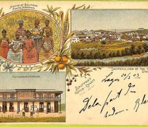 ah0291 - GHANA  - VINTAGE   POSTCARD - Gruss aus  Gold Coast - Saltpond - 1903