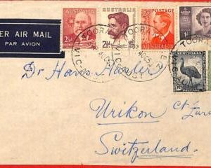 aa2309 - AUSTRALIA - Postal History -  COVER  to SWITZERLAND  1950 - BIRDS Koala