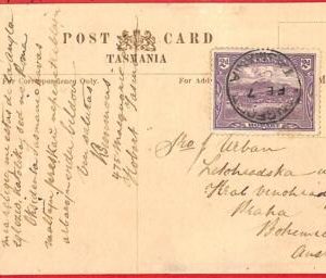 aa2311 - AUSTRALIA:   TASMANIA  - Postal History - POSTCARD to BOHEMIA Cz 1914