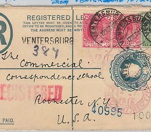 CAPE of GOOD HOPE Orange River - POSTAL STATIONERY COVER from VENTERSBURG to USA