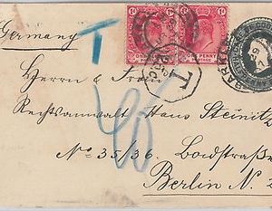 CAPE of GOOD HOPE - Victoria  POSTAL STATIONERY COVER with added EDWARD stamps