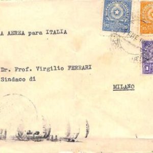 ad6383 - PARAGUAY - Postal History -  AIRMAIL Cover  to  ITALY 1950's