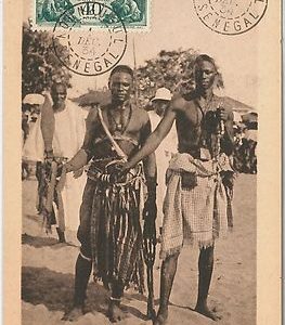 ETHNIC --- SENEGAL -  POSTAL HISTORY:  COLONIAL EXPO stamp on POSTCARD: KOUNGUEL