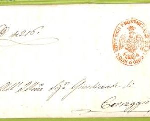 ab3505 - ITALY - Postal History - PREPHILATELIC Cover:  EAGLES birds 1846