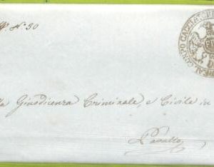 ab3508 - ITALY - Postal History - PREPHILATELIC Cover:  EAGLES birds 1846