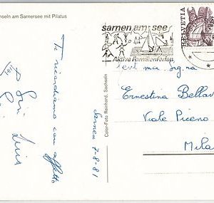 45855 - SWITZERLAND -  POSTAL HISTORY - postmark on POSTCARD 1981  TENNIS