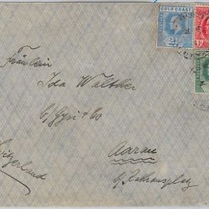 51844 - Gold Coast -  POSTAL HISTORY - COVER to SWITZERLAND 1913 - NICE FRANKING