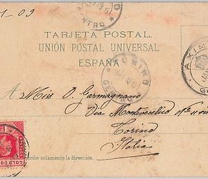 51846 - Gold Coast -  POSTAL HISTORY -  POSTCARD from AXIM to TORINO Italy 1909